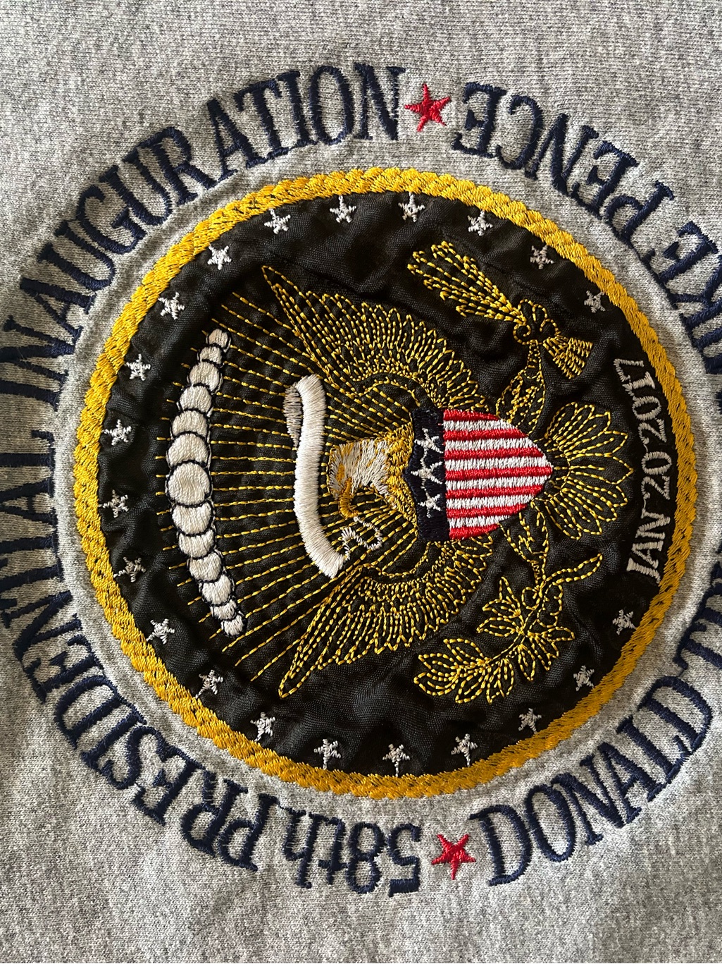 Trump Pence 2017 Presidential Inauguration Embroidered Tee